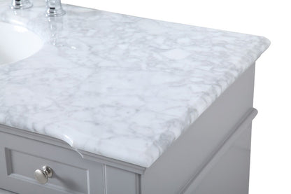 Elegant Furniture & Lighting - Wesley 48 inch Single Bathroom Vanity set in Grey - VF50048GR veiw 4
