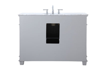 Elegant Furniture & Lighting - Wesley 48 inch Single Bathroom Vanity set in Grey - VF50048GR veiw 8