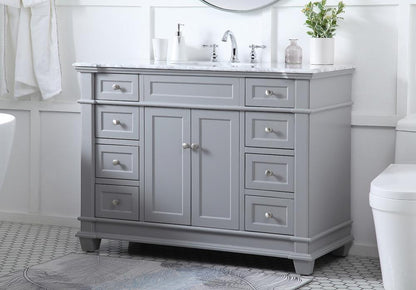 Elegant Furniture & Lighting - Wesley 48 inch Single Bathroom Vanity set in Grey - VF50048GR veiw 9