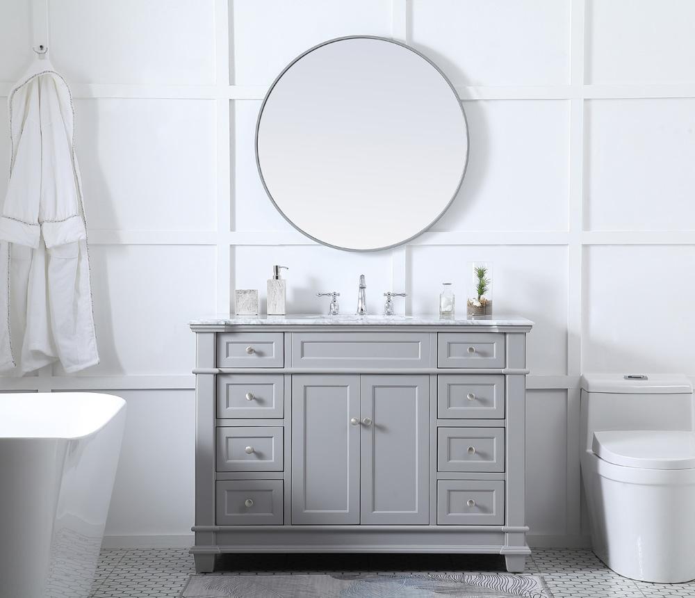 Elegant Furniture & Lighting - Wesley 48 inch Single Bathroom Vanity set in Grey - VF50048GR veiw 11