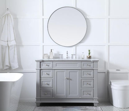 Elegant Furniture & Lighting - Wesley 48 inch Single Bathroom Vanity set in Grey - VF50048GR veiw 11