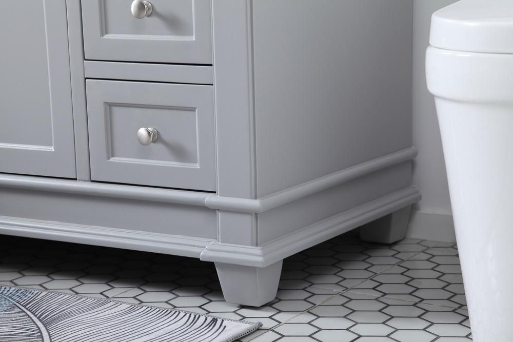 Elegant Furniture & Lighting - Wesley 48 inch Single Bathroom Vanity set in Grey - VF50048GR veiw 13