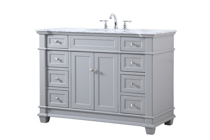 Elegant Furniture & Lighting - Wesley 48 inch Single Bathroom Vanity set in Grey - VF50048GR veiw 14