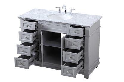 Elegant Furniture & Lighting - Wesley 48 inch Single Bathroom Vanity set in Grey - VF50048GR veiw 16