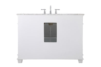 Elegant Furniture & Lighting - Wesley 48 inch Single Bathroom Vanity set in White - VF50048WH veiw 8