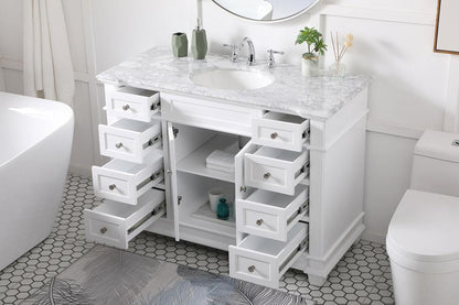 Elegant Furniture & Lighting - Wesley 48 inch Single Bathroom Vanity set in White - VF50048WH veiw 10