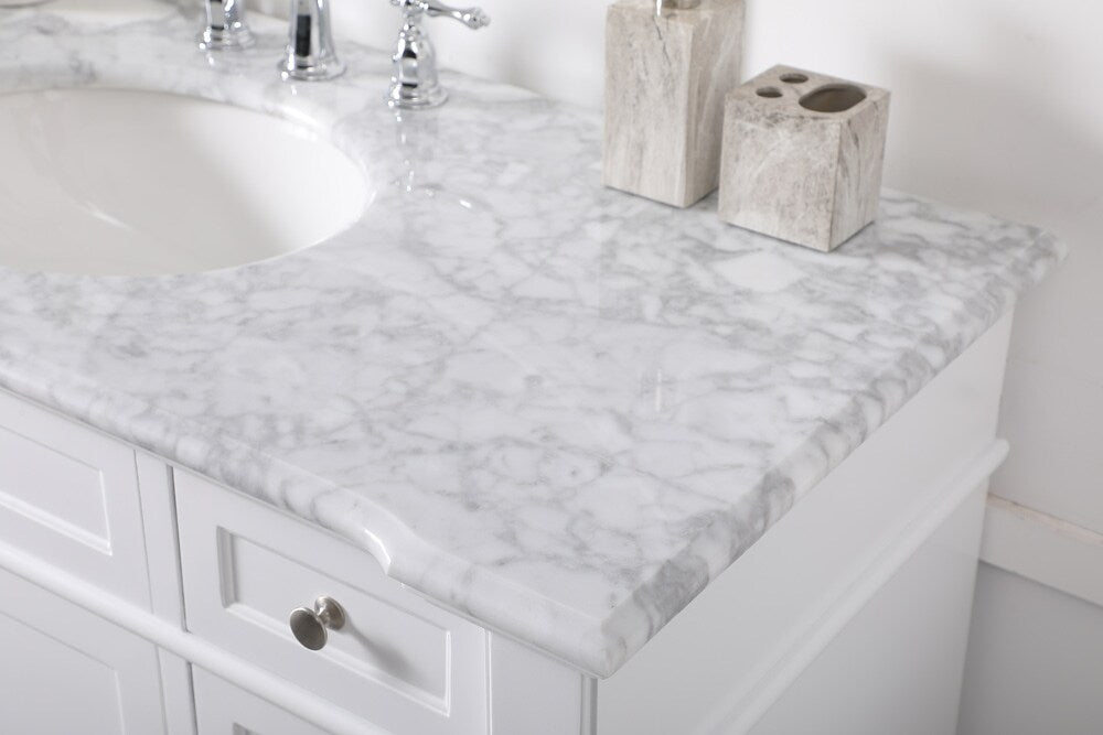 Elegant Furniture & Lighting - Wesley 48 inch Single Bathroom Vanity set in White - VF50048WH veiw 12