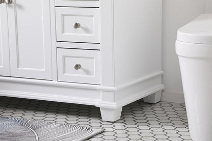 Elegant Furniture & Lighting - Wesley 48 inch Single Bathroom Vanity set in White - VF50048WH veiw 13