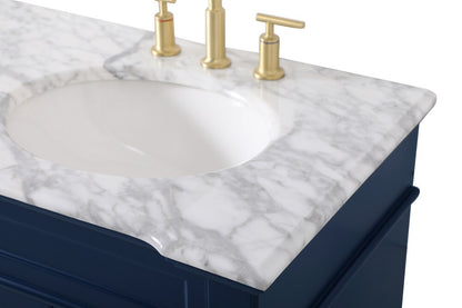 Elegant Furniture & Lighting - Wesley 60 inch Double Bathroom Vanity set in Blue - VF50060DBL veiw 4
