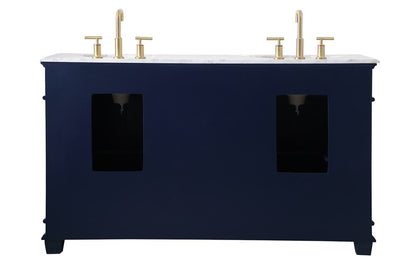 Elegant Furniture & Lighting - Wesley 60 inch Double Bathroom Vanity set in Blue - VF50060DBL veiw 8