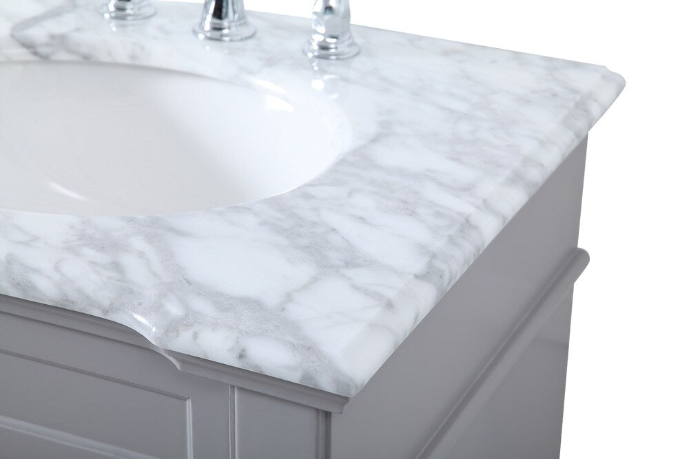 Elegant Furniture & Lighting - Wesley 60 inch Double Bathroom Vanity set in Grey - VF50060DGR veiw 4