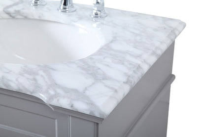 Elegant Furniture & Lighting - Wesley 60 inch Double Bathroom Vanity set in Grey - VF50060DGR veiw 4