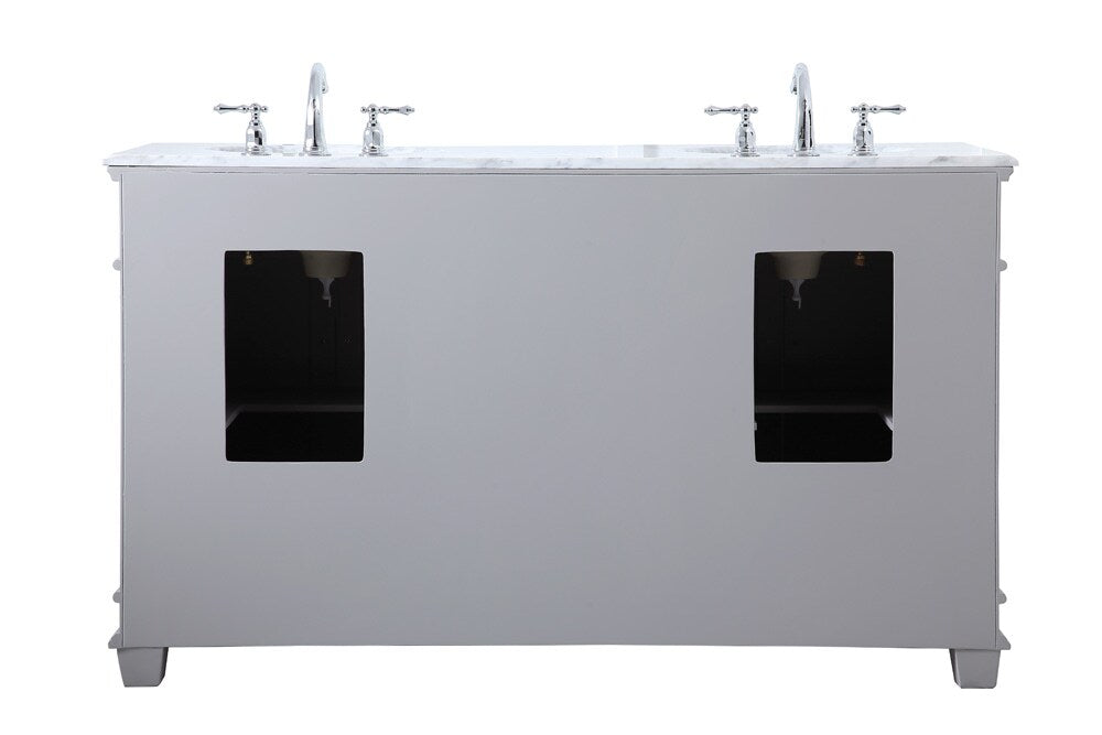 Elegant Furniture & Lighting - Wesley 60 inch Double Bathroom Vanity set in Grey - VF50060DGR veiw 8