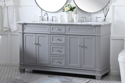 Elegant Furniture & Lighting - Wesley 60 inch Double Bathroom Vanity set in Grey - VF50060DGR veiw 9