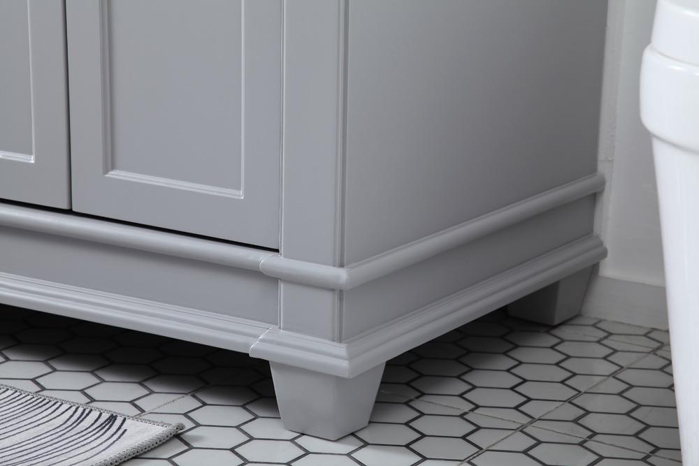 Elegant Furniture & Lighting - Wesley 60 inch Double Bathroom Vanity set in Grey - VF50060DGR veiw 13