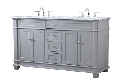 Elegant Furniture & Lighting - Wesley 60 inch Double Bathroom Vanity set in Grey - VF50060DGR veiw 14