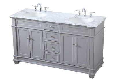 Elegant Furniture & Lighting - Wesley 60 inch Double Bathroom Vanity set in Grey - VF50060DGR veiw 15