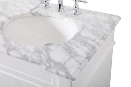 Elegant Furniture & Lighting - Wesley 60 inch Double Bathroom Vanity set in White - VF50060DWH veiw 4