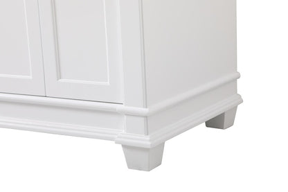 Elegant Furniture & Lighting - Wesley 60 inch Double Bathroom Vanity set in White - VF50060DWH veiw 5