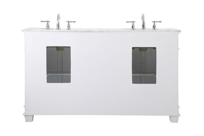 Elegant Furniture & Lighting - Wesley 60 inch Double Bathroom Vanity set in White - VF50060DWH veiw 8