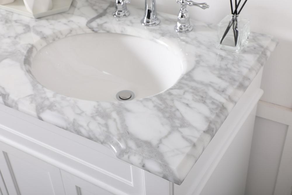 Elegant Furniture & Lighting - Wesley 60 inch Double Bathroom Vanity set in White - VF50060DWH veiw 12