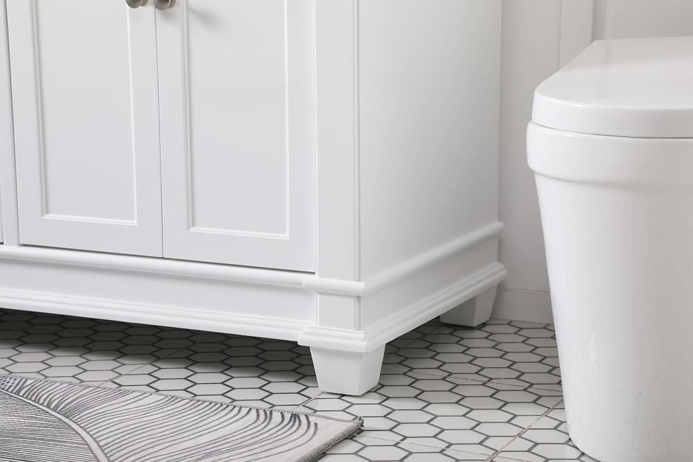 Elegant Furniture & Lighting - Wesley 60 inch Double Bathroom Vanity set in White - VF50060DWH veiw 13