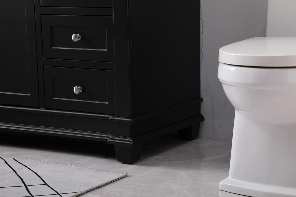 Elegant Furniture & Lighting - Wesley 60 inch Single bathroom vanity set in black - VF50060BK veiw 7