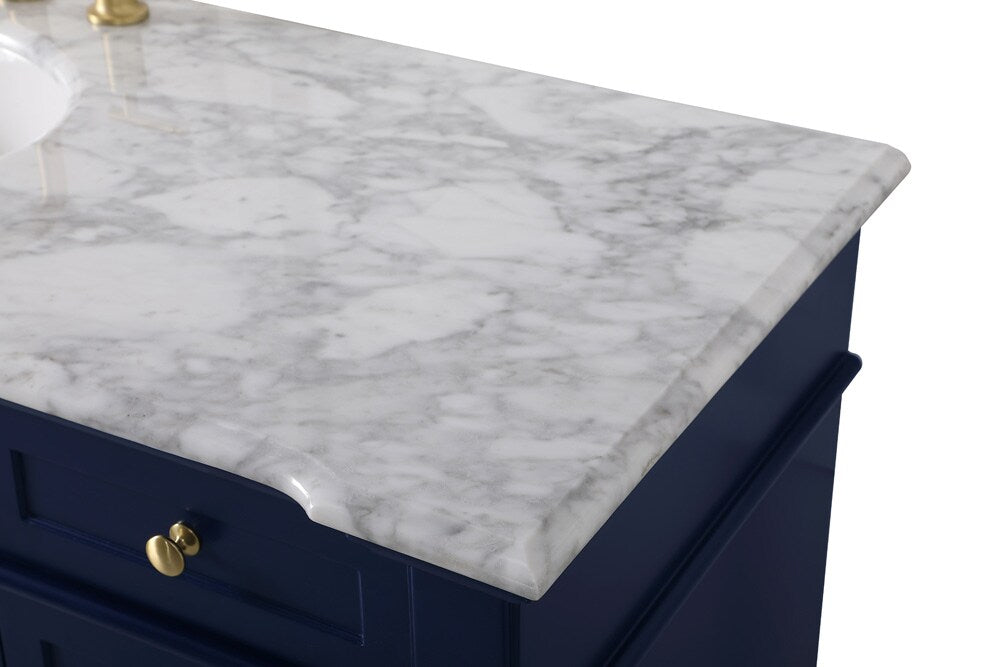 Elegant Furniture & Lighting - Wesley 60 inch Single Bathroom Vanity set in Blue - VF50060BL veiw 4