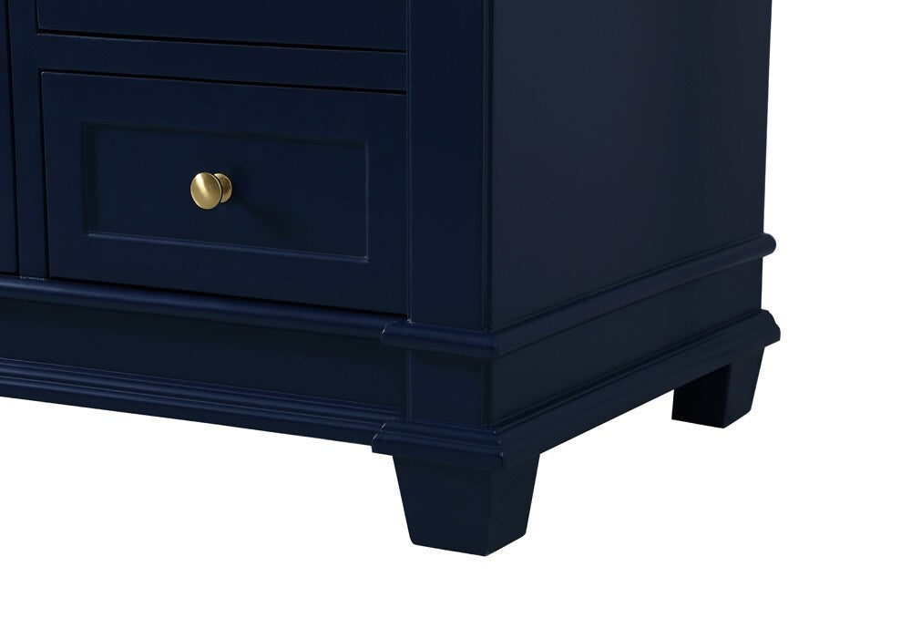Elegant Furniture & Lighting - Wesley 60 inch Single Bathroom Vanity set in Blue - VF50060BL veiw 5