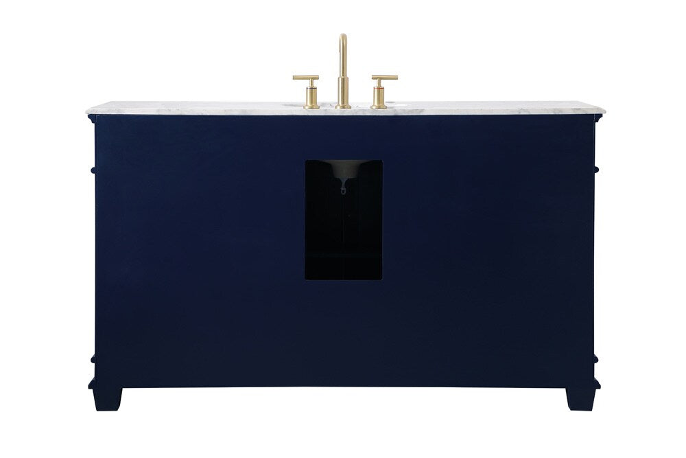 Elegant Furniture & Lighting - Wesley 60 inch Single Bathroom Vanity set in Blue - VF50060BL veiw 8