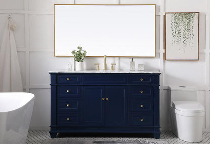 Elegant Furniture & Lighting - Wesley 60 inch Single Bathroom Vanity set in Blue - VF50060BL veiw 11