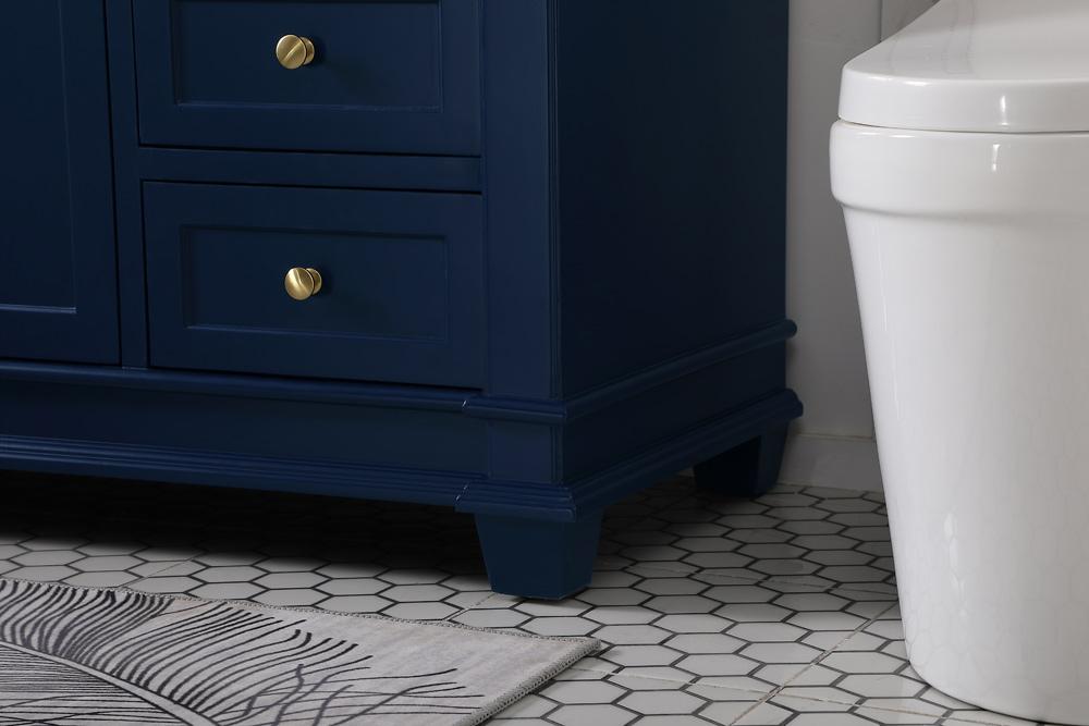 Elegant Furniture & Lighting - Wesley 60 inch Single Bathroom Vanity set in Blue - VF50060BL veiw 13