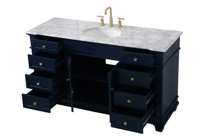 Elegant Furniture & Lighting - Wesley 60 inch Single Bathroom Vanity set in Blue - VF50060BL veiw 16