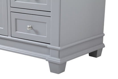 Elegant Furniture & Lighting - Wesley 60 inch Single Bathroom Vanity set in Grey - VF50060GR veiw 5