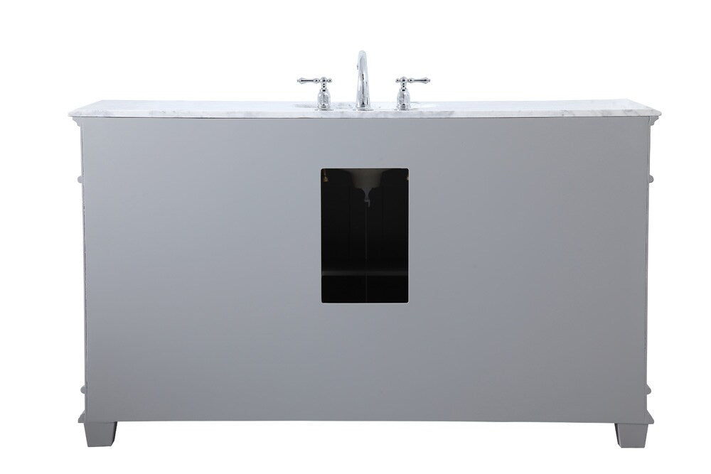 Elegant Furniture & Lighting - Wesley 60 inch Single Bathroom Vanity set in Grey - VF50060GR veiw 8