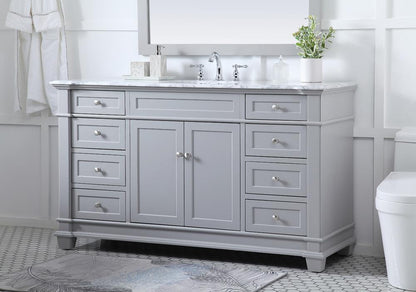 Elegant Furniture & Lighting - Wesley 60 inch Single Bathroom Vanity set in Grey - VF50060GR veiw 9