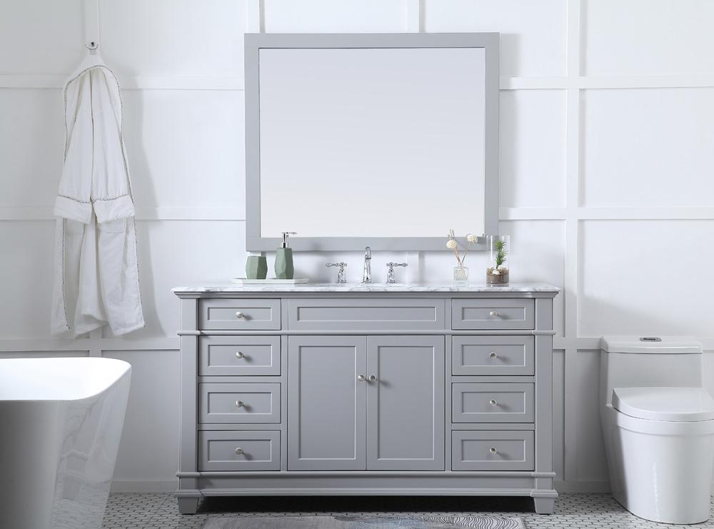 Elegant Furniture & Lighting - Wesley 60 inch Single Bathroom Vanity set in Grey - VF50060GR veiw 11