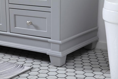 Elegant Furniture & Lighting - Wesley 60 inch Single Bathroom Vanity set in Grey - VF50060GR veiw 13