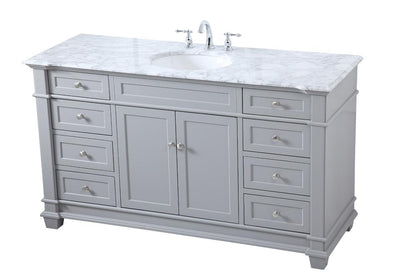 Elegant Furniture & Lighting - Wesley 60 inch Single Bathroom Vanity set in Grey - VF50060GR veiw 15