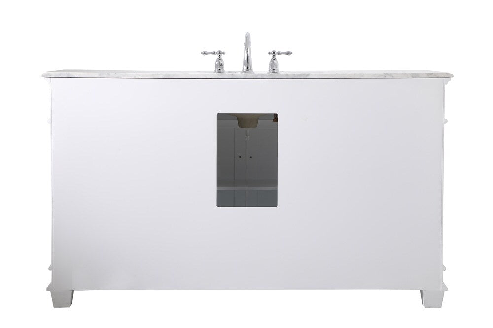 Elegant Furniture & Lighting - Wesley 60 inch Single Bathroom Vanity set in White - VF50060WH veiw 8