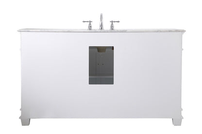 Elegant Furniture & Lighting - Wesley 60 inch Single Bathroom Vanity set in White - VF50060WH veiw 8
