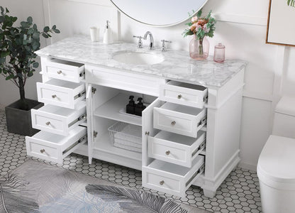 Elegant Furniture & Lighting - Wesley 60 inch Single Bathroom Vanity set in White - VF50060WH veiw 10