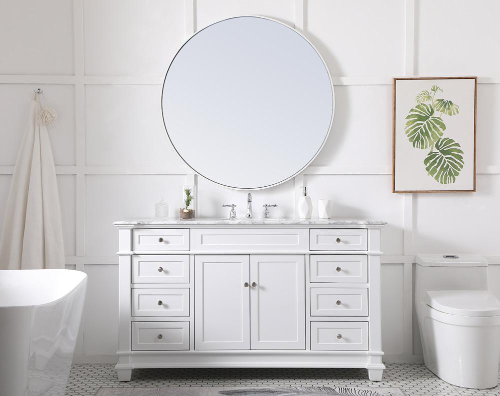 Elegant Furniture & Lighting - Wesley 60 inch Single Bathroom Vanity set in White - VF50060WH veiw 11
