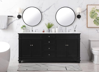 Elegant Furniture & Lighting - Wesley 72 inch double bathroom vanity set in black - VF50072DBK veiw 5