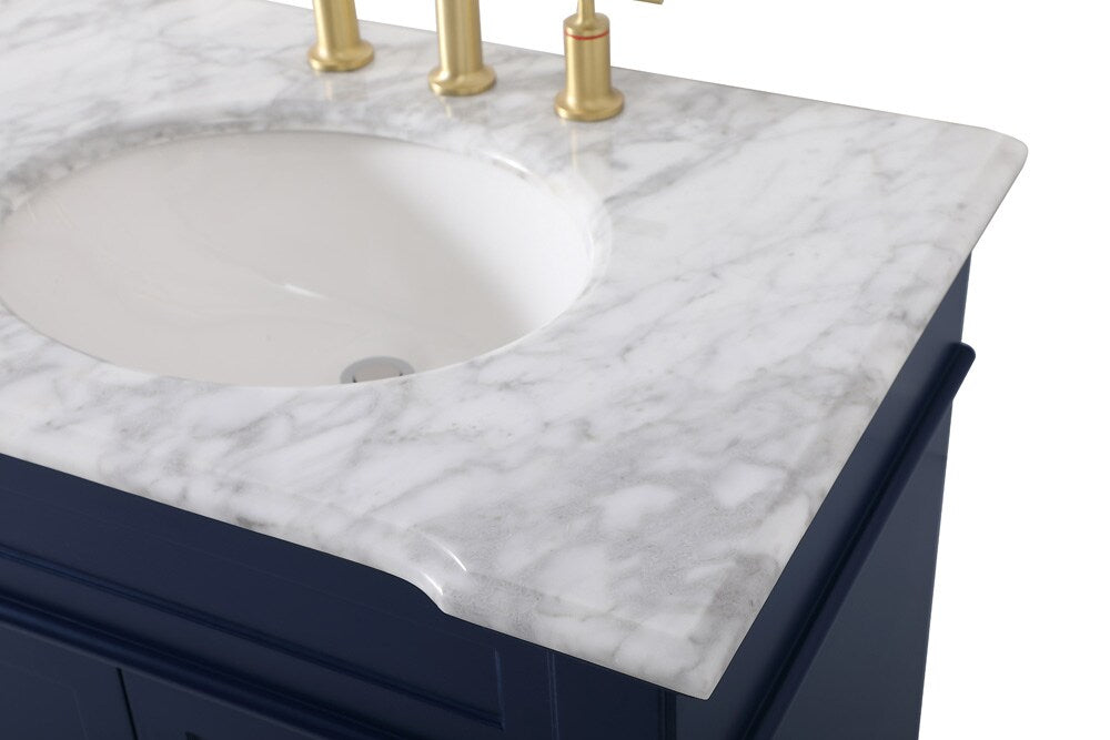 Elegant Furniture & Lighting - Wesley 72 inch Double Bathroom Vanity set in Blue - VF50072DBL veiw 4