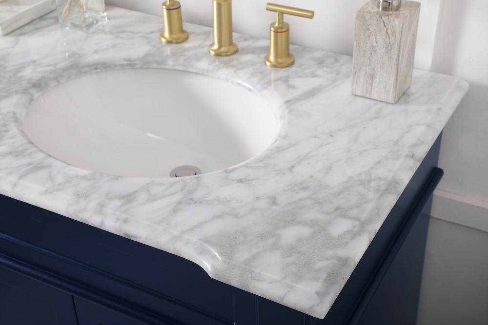 Elegant Furniture & Lighting - Wesley 72 inch Double Bathroom Vanity set in Blue - VF50072DBL veiw 12