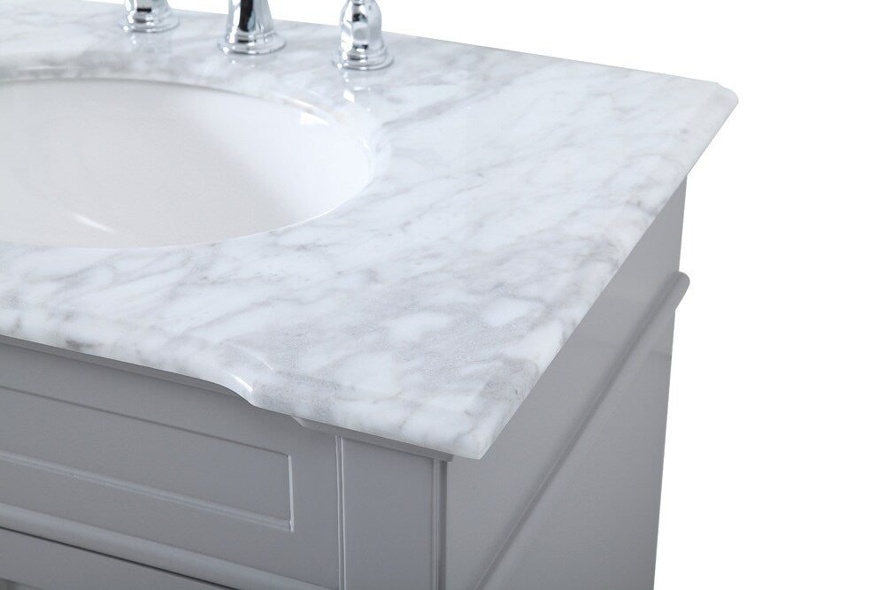 Elegant Furniture & Lighting - Wesley 72 inch Double Bathroom Vanity set in Grey - VF50072DGR veiw 4