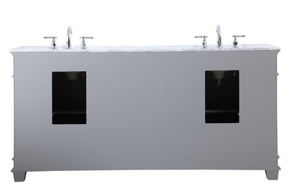 Elegant Furniture & Lighting - Wesley 72 inch Double Bathroom Vanity set in Grey - VF50072DGR veiw 8