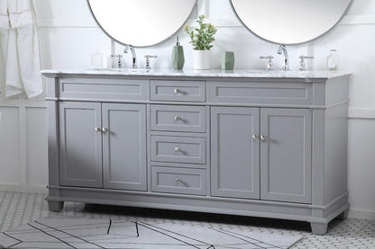 Elegant Furniture & Lighting - Wesley 72 inch Double Bathroom Vanity set in Grey - VF50072DGR veiw 9
