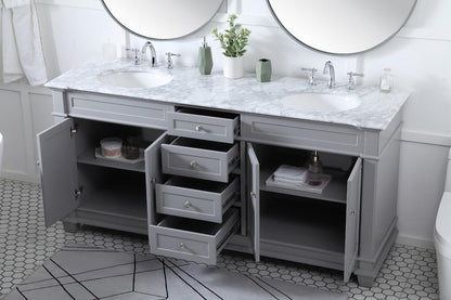 Elegant Furniture & Lighting - Wesley 72 inch Double Bathroom Vanity set in Grey - VF50072DGR veiw 10